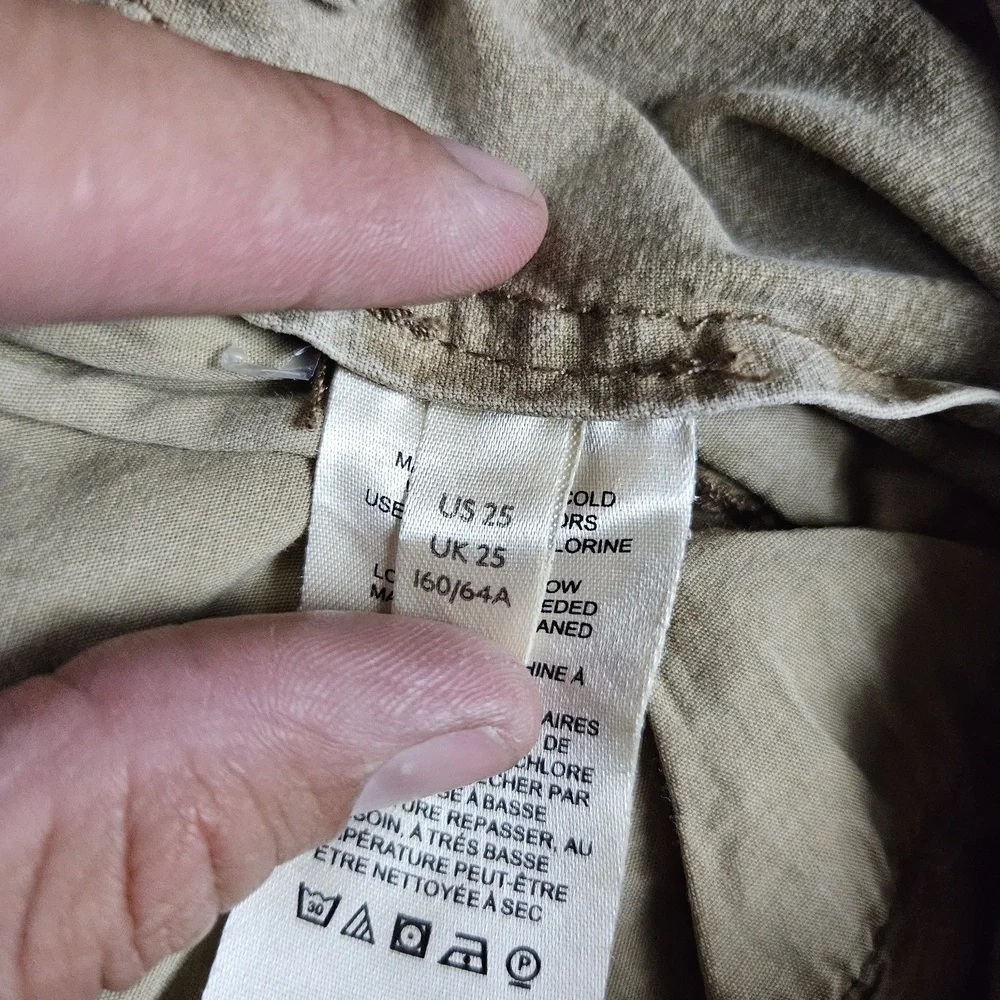 Anthropologie Pilcro‎ Wide Leg Pants Womens 25 Cropped Relaxed Style